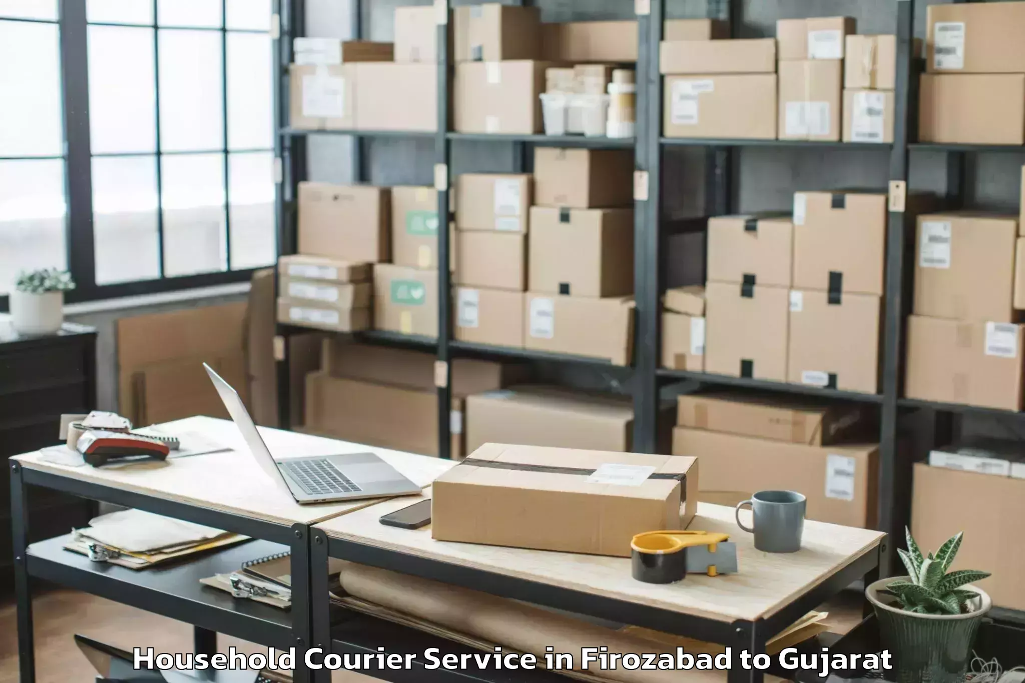 Easy Firozabad to Rapar Household Courier Booking